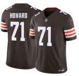 Men's Cleveland Browns #71 Tytus Howard Brown F.U.S.E. Vapor Limited Stitched Football Jersey