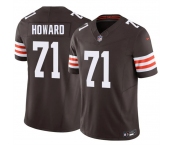 Men's Cleveland Browns #71 Tytus Howard Brown F.U.S.E. Vapor Limited Stitched Football Jersey