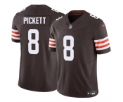 Men's Cleveland Browns #8 Kenny Pickett Brown 2025 F.U.S.E. Vapor Limited Football Stitched Jersey