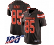 Men's Cleveland Browns #85 David Njoku Brown Team Color Vapor Untouchable Limited Player 100th Season Football Jersey