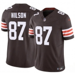 Men's Cleveland Browns #87 Kole Wilson Brown 2026 Draft F.U.S.E. Vapor Limited Football Stitched Jersey
