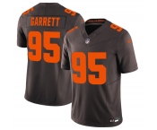Men's Cleveland Browns #95 Myles Garrett Brown 2025 F.U.S.E. Alpha Dawg Limited Football Stitched Jersey