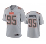 Men's Cleveland Browns #95 Myles Garrett Gray Atmosphere Fashion Stitched Game Jersey