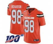 Men's Cleveland Browns #98 Sheldon Richardson Orange Alternate Vapor Untouchable Limited Player 100th Season Football Jersey