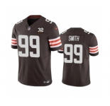 Men's Cleveland Browns #99 Za'Darius Smith Brown 2023 F.U.S.E. With Jim Brown Memorial Patch Vapor Untouchable Limited Football Stitched Jersey