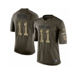 Men's Nike Cleveland Browns #11 Terrelle Pryor Limited Green Salute to Service NFL Jersey