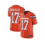 Men's Nike Cleveland Browns #17 Brock Osweiler Vapor Untouchable Limited Orange Alternate NFL Jersey