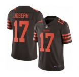 Men's Nike Cleveland Browns #17 Greg Joseph Limited Brown Rush Vapor Untouchable NFL Jersey