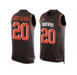 Men's Nike Cleveland Browns #20 Briean Boddy-Calhoun Limited Brown Player Name & Number Tank Top NFL Jersey