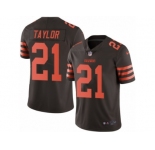 Men's Nike Cleveland Browns #21 Jamar Taylor Limited Brown Rush NFL Jersey