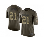 Men's Nike Cleveland Browns #21 Jamar Taylor Limited Green Salute to Service NFL Jersey