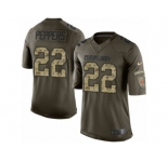 Men's Nike Cleveland Browns #22 Jabrill Peppers Limited Green Salute to Service NFL Jersey