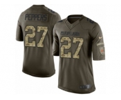 Men's Nike Cleveland Browns #27 Jabrill Peppers Limited Green Salute to Service NFL Jersey