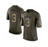 Men's Nike Cleveland Browns #3 Cody Parkey Limited Green Salute to Service NFL Jersey
