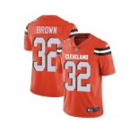 Men's Nike Cleveland Browns #32 Jim Brown Vapor Untouchable Limited Orange Alternate NFL Jersey