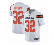 Men's Nike Cleveland Browns #32 Jim Brown Vapor Untouchable Limited White NFL Jersey