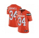 Men's Nike Cleveland Browns #34 Isaiah Crowell Vapor Untouchable Limited Orange Alternate NFL Jersey