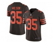 Men's Nike Cleveland Browns #35 Howard Wilson Limited Brown Rush NFL Jersey