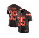 Men's Nike Cleveland Browns #35 Howard Wilson Vapor Untouchable Limited Brown Team Color NFL Jersey