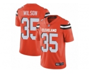 Men's Nike Cleveland Browns #35 Howard Wilson Vapor Untouchable Limited Orange Alternate NFL Jersey