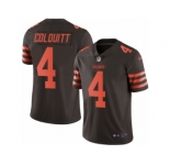 Men's Nike Cleveland Browns #4 Britton Colquitt Limited Brown Rush NFL Jersey