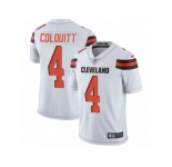 Men's Nike Cleveland Browns #4 Britton Colquitt Vapor Untouchable Limited White NFL Jersey