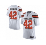 Men's Nike Cleveland Browns #42 Malcolm Johnson Limited White NFL Jersey
