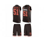 Men's Nike Cleveland Browns #51 Jamie Collins Limited Brown Tank Top Suit NFL Jersey