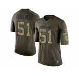 Men's Nike Cleveland Browns #51 Jamie Collins Limited Green Salute to Service NFL Jersey