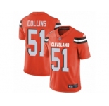 Men's Nike Cleveland Browns #51 Jamie Collins Vapor Untouchable Limited Orange Alternate NFL Jersey