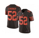 Men's Nike Cleveland Browns #52 Corey Lemonier Limited Brown Rush NFL Jersey