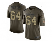Men's Nike Cleveland Browns #64 JC Tretter Limited Green Salute to Service NFL Jersey