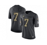 Men's Nike Cleveland Browns #7 DeShone Kizer Limited Black 2016 Salute to Service NFL Jersey