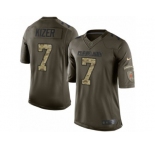 Men's Nike Cleveland Browns #7 DeShone Kizer Limited Green Salute to Service NFL Jersey