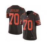 Men's Nike Cleveland Browns #70 Kevin Zeitler Limited Brown Rush NFL Jersey