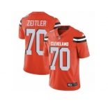 Men's Nike Cleveland Browns #70 Kevin Zeitler Vapor Untouchable Limited Orange Alternate NFL Jersey