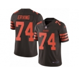 Men's Nike Cleveland Browns #74 Cameron Erving Limited Brown Rush NFL Jersey