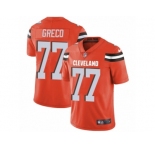 Men's Nike Cleveland Browns #77 John Greco Vapor Untouchable Limited Orange Alternate NFL Jersey