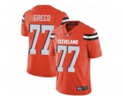 Men's Nike Cleveland Browns #77 John Greco Vapor Untouchable Limited Orange Alternate NFL Jersey