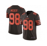Men's Nike Cleveland Browns #98 Jamie Meder Limited Brown Rush NFL Jersey