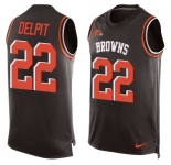 Nike Browns #22 Grant Delpit Brown Team Color Men's Stitched NFL Limited Tank Top Jersey
