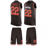 Nike Browns #22 Grant Delpit Brown Team Color Men's Stitched NFL Limited Tank Top Suit Jersey