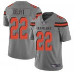 Nike Browns #22 Grant Delpit Gray Men's Stitched NFL Limited Inverted Legend Jersey