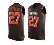 Nike Browns #27 Jabrill Peppers Brown Team Color Men's Stitched NFL Limited Tank Top Jersey