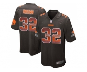 Nike Cleveland Browns #32 Jim Brown Brown Team Color Men's Stitched NFL Limited Strobe Jersey