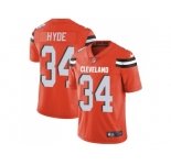 Nike Cleveland Browns #34 Carlos Hyde Orange Alternate Men Stitched NFL Vapor Untouchable Limited Jersey