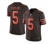 Nike Cleveland Browns #5 Tyrod Taylor Brown Men Stitched NFL Limited Rush Jersey