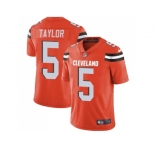 Nike Cleveland Browns #5 Tyrod Taylor Orange Alternate Men Stitched NFL Vapor Untouchable Limited Jersey