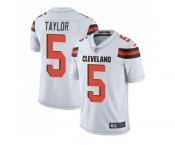Nike Cleveland Browns #5 Tyrod Taylor White Men Stitched NFL Vapor Untouchable Limited Jersey