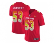 Nike Cleveland Browns #53 Joe Schobert Red Men Stitched NFL Limited AFC 2018 Pro Bowl Jersey